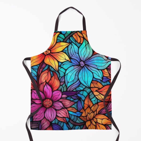 Item preview, Floral Kaleidoscope: A Vivid Stained Glass Pattern of Blooms designed and sold by RetroRevivals.
