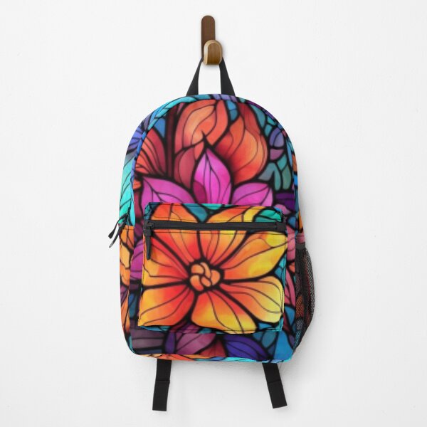 Item preview, Floral Kaleidoscope: A Vivid Stained Glass Pattern of Blooms designed and sold by RetroRevivals.