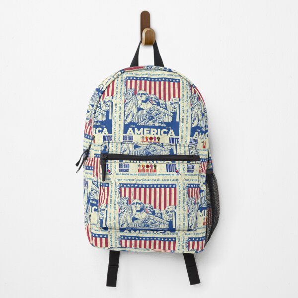 Item preview, PMD00910 Progressive Movement Designs patriotic American flag design shows you support democracy progressive goals for Progressives Democrats Independents Liberals designed and sold by ProgressiveLeft.