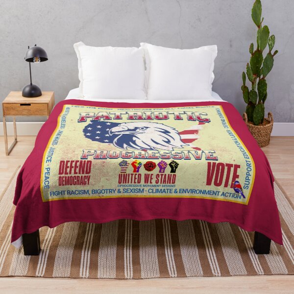 Item preview, PMD00912 Progressive Movement Designs vintage patriotic American eagle design shows you support democracy progressive goals for Progressives Democrats Independents Liberals designed and sold by ProgressiveLeft.