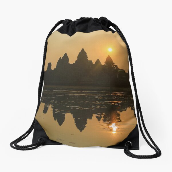 Angkor Wat Temple sunrise Drawstring Bag