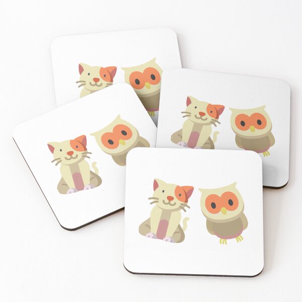 Item preview, a cat and an owl              designed and sold by zazlaen.