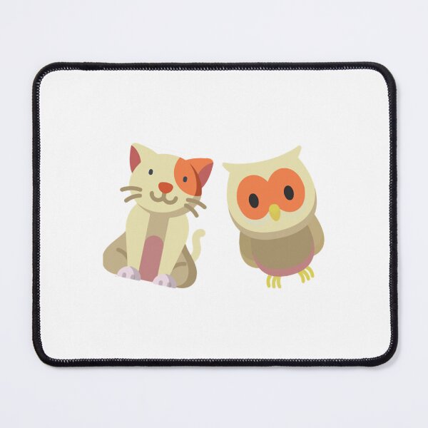 Item preview, a cat and an owl designed and sold by zazlaen.
