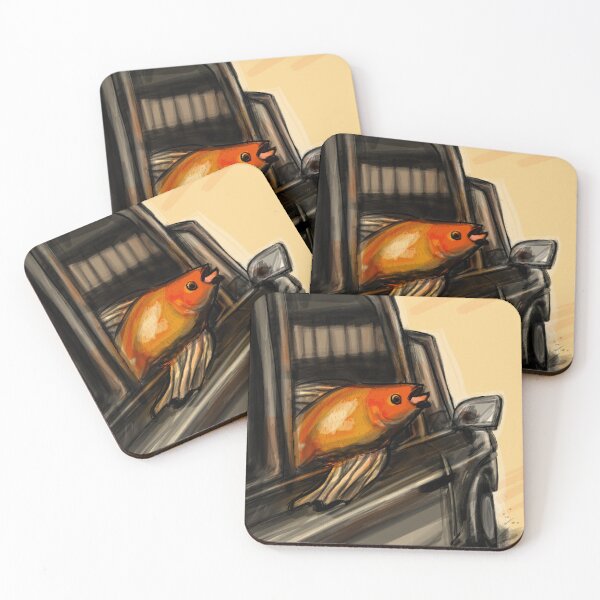 Item preview, Goldfish in the Car Window designed and sold by StudioHitsu.