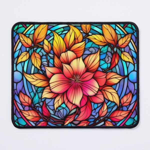 Item preview, Light Blossoms: A Stained Glass That Enhances with Delicate Floral Forms designed and sold by RetroRevivals.
