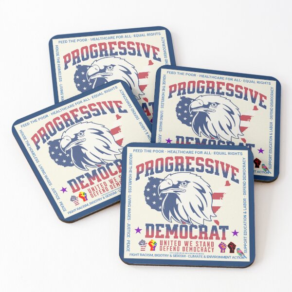 Aperçu de l'œuvre PMD00914 Le design patriotique de l'aigle du drapeau américain de Progressive Movement Designs montre que vous soutenez la démocratie et les objectifs progressistes des progressistes, des démocrates, des indépendants et des libéraux créée et vendue par ProgressiveLeft.