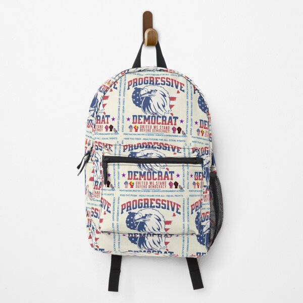 Item preview, PMD00914 Progressive Movement Designs patriotic American flag eagle design shows you support democracy progressive goals for Progressives Democrats Independents Liberals designed and sold by ProgressiveLeft.