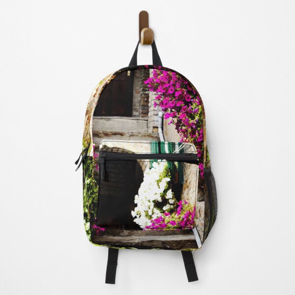 Item preview, Italian stone house full of colorful flowers designed and sold by Michaelerch.