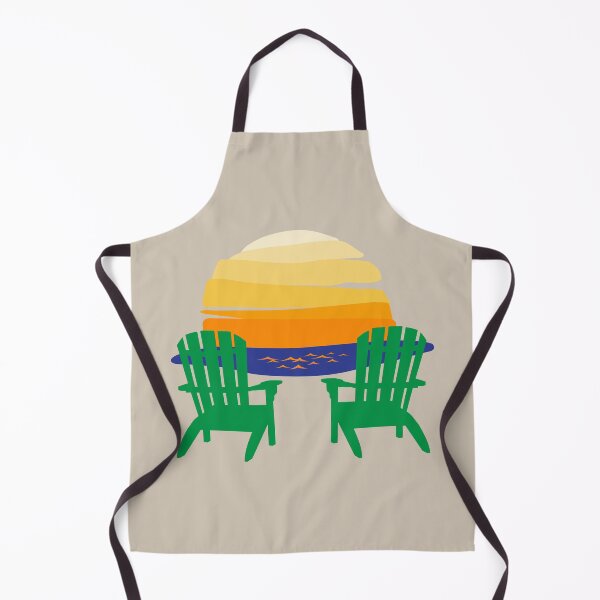 Item preview, Relaxing at Sunset Bay in Green Adirondack Chairs designed and sold by BlueSkyTheory.