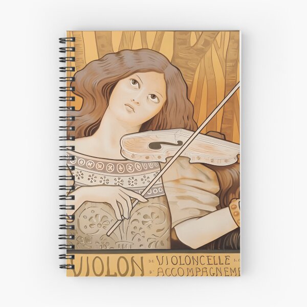 Item preview, Paul Berthon, Violin lessons, Art Nouveau designed and sold by NouveauEra.