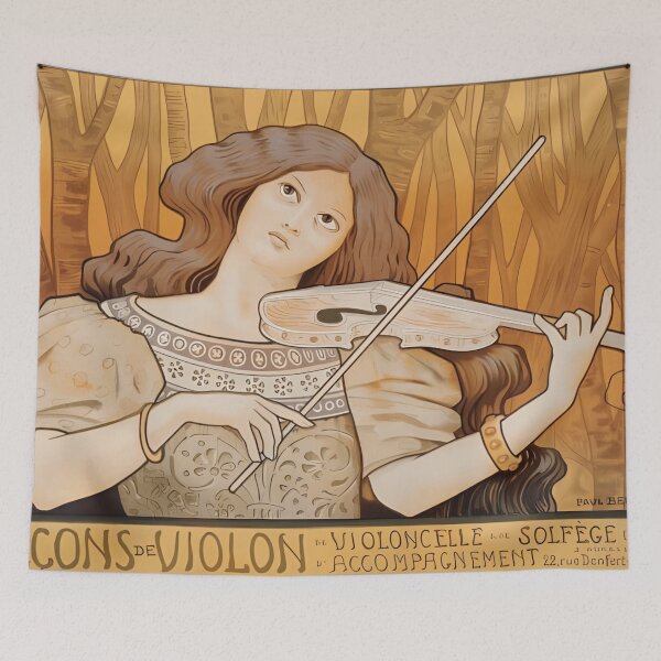 Aperçu de l'œuvre Paul Berthon, Cours de violon, Art Nouveau créée et vendue par NouveauEra.