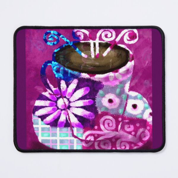 Item preview, Colorful Abstract Whimsical Cup of Coffee Folk Art designed and sold by oceanlady65.