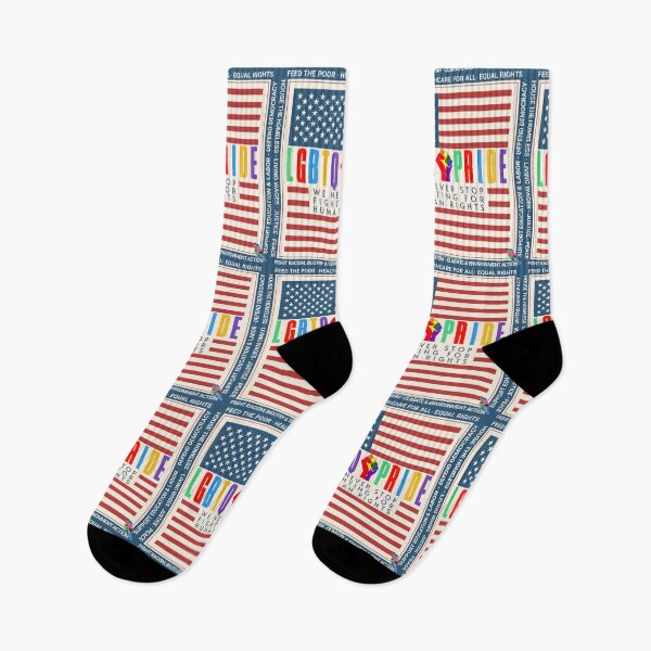 Item preview, PMD00919 Progressive Movement Designs patriotic American flag LGBTQ Pride design shows you support democracy progressive goals for Progressives Democrats Independents Liberals designed and sold by ProgressiveLeft.