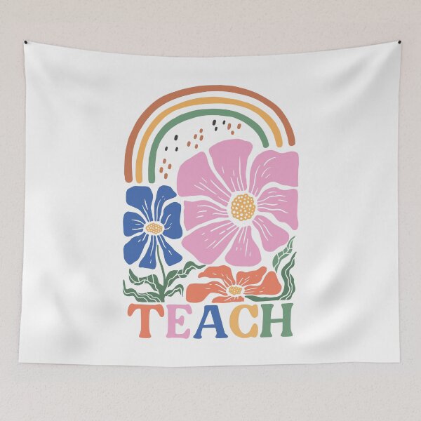 Item preview, Retro Groovy Flower Teach designed and sold by Everythingafter.