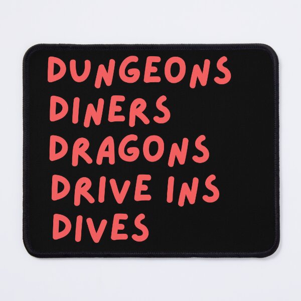 Item preview, Dungeons Diners Dragon's Drive Ins Dive Text Design designed and sold by Harsh Katariya.