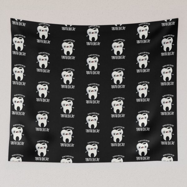 Item preview, Truth Decay Funny Tooth Puns (Dark BG) designed and sold by punnybone.