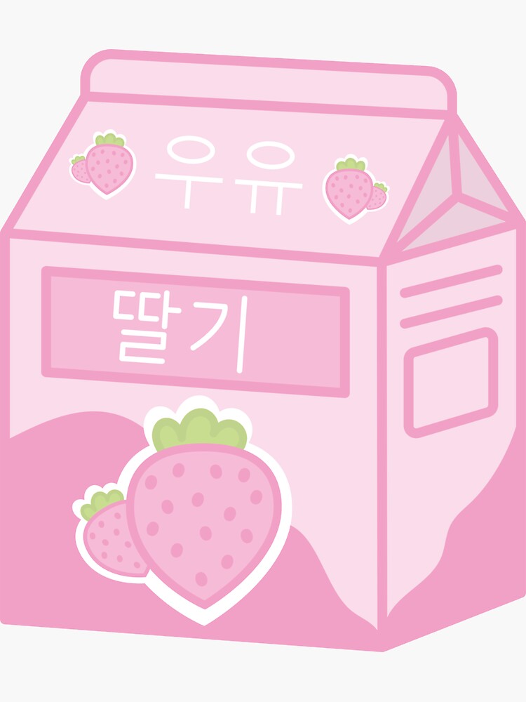 Strawberry Milk Sticker for Sale by BeeReckless