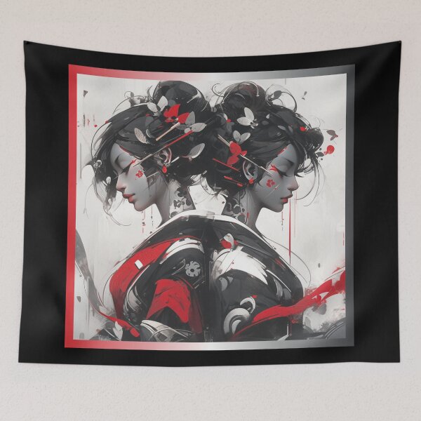 Item preview, Japanese Geisha Twins designed and sold by ScarletClover.