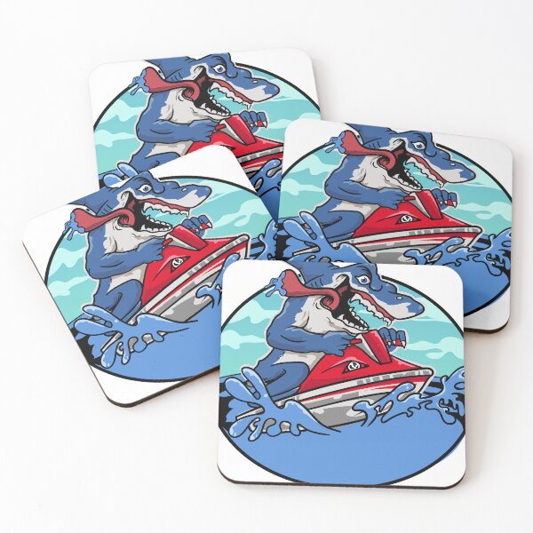 Aperçu de l'œuvre furieux SHARK RIDING JET SKI créée et vendue par AdyKurniawan.