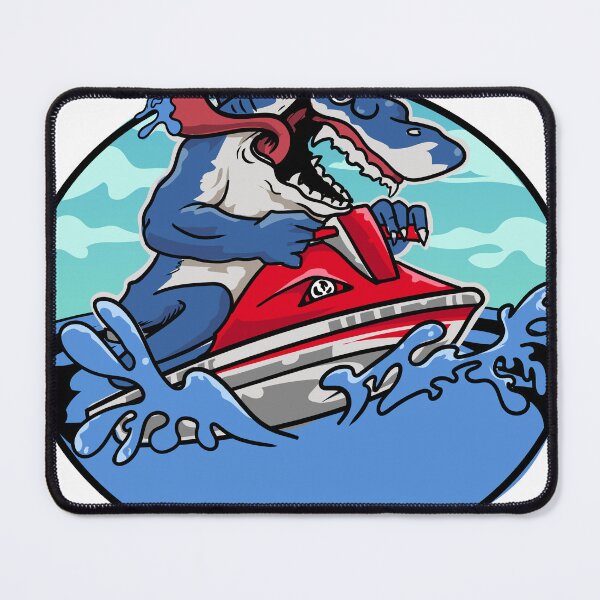 Item preview, furious SHARK RIDING JET SKI designed and sold by AdyKurniawan.