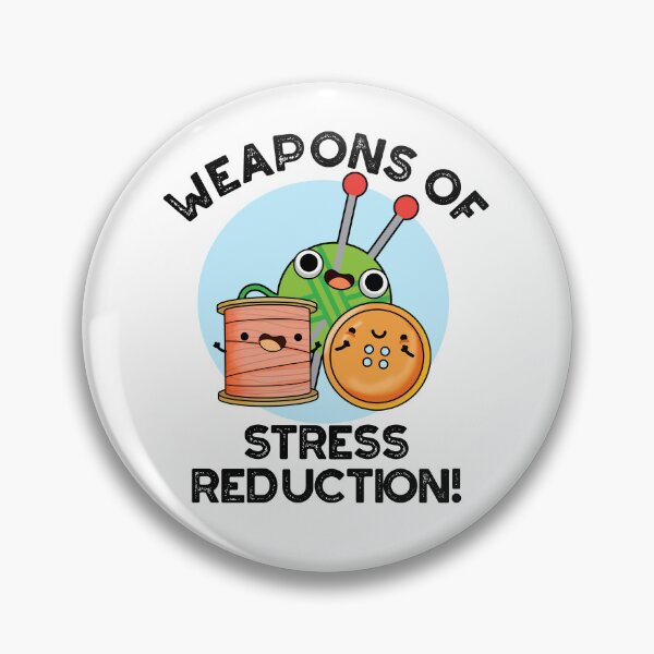 Item preview, Weapons Of Stress Reduction Funny Knitting Puns  designed and sold by punnybone.