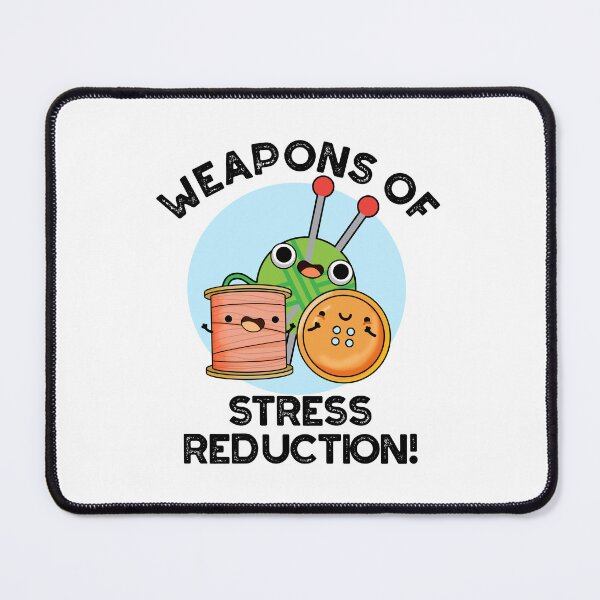 Item preview, Weapons Of Stress Reduction Funny Knitting Puns designed and sold by punnybone.