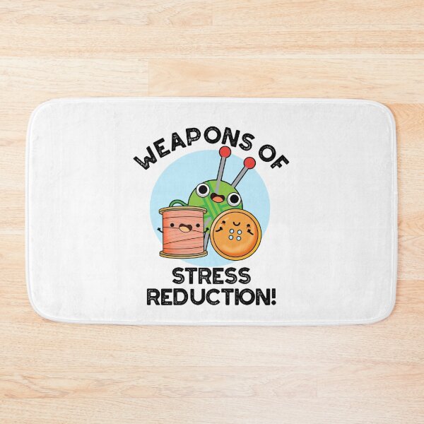 Item preview, Weapons Of Stress Reduction Funny Knitting Puns  designed and sold by punnybone.