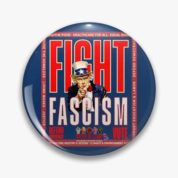Item preview, PMD00924 Diseños de movimiento progresista Diseño patriótico estadounidense que lucha contra el fascismo y muestra su apoyo a la democracia Objetivos progresistas para progresistas Demócratas Independientes Liberales designed and sold by ProgressiveLeft.