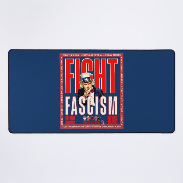 Artikelvorschau, PMD00924 Progressive Movement Designs patriotisches amerikanisches Kampf-Faschismus-Design zeigt, dass Sie die Demokratie unterstützen, progressive Ziele für Progressive, Demokraten, Unabhängige, Liberale entworfen und verkauft von ProgressiveLeft.