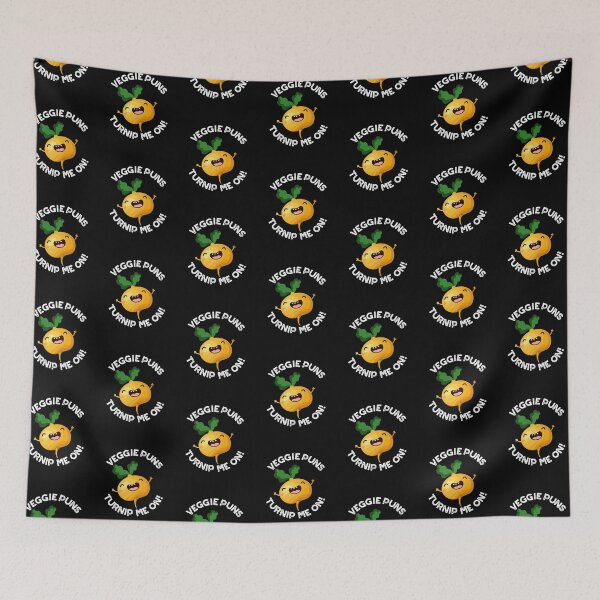 Item preview, Veggie Puns Turnip Me On Funny Vegetable Puns (Dark BG) designed and sold by punnybone.