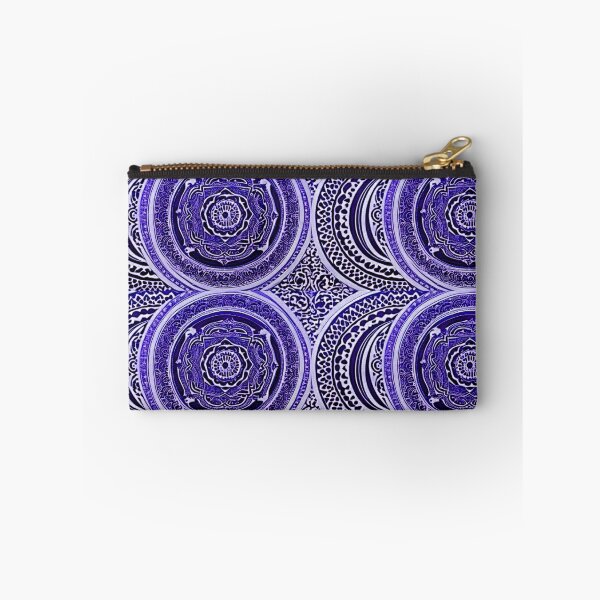 Item preview, Purple and white mandala swirl linograph folk art designed and sold by Earth Nature Creations.