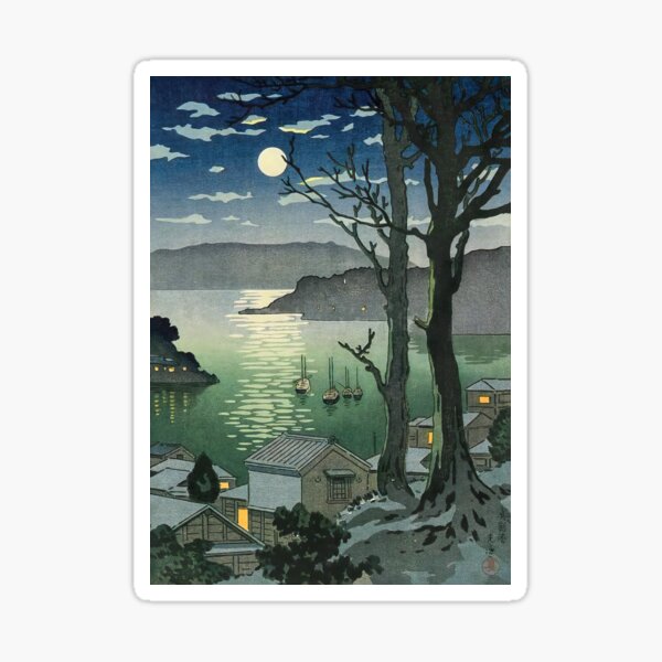 Item preview, Tsuchiya Koitsu Manazuru Harbor at night (1936) designed and sold by outdoorway.