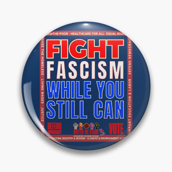 Item preview, PMD00926 Diseños de movimiento progresista Diseño patriótico estadounidense que lucha contra el fascismo y muestra su apoyo a la democracia Objetivos progresistas para progresistas Demócratas Independientes Liberales designed and sold by ProgressiveLeft.