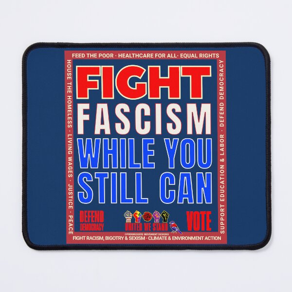 Item preview, PMD00926 Progressive Movement Designs patriotic American fight fascism design shows you support democracy progressive goals for Progressives Democrats Independents Liberals designed and sold by ProgressiveLeft.