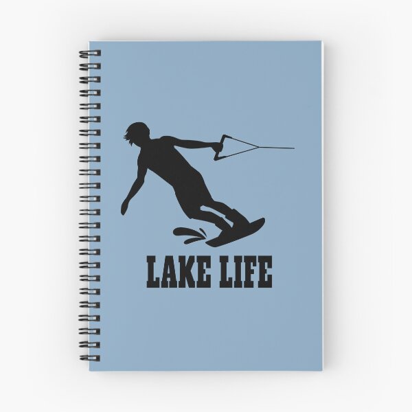Item preview, Lake Life Wakeboard Wild Ride Silhouette - Black designed and sold by BlueSkyTheory.