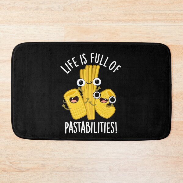 Item preview, Life Is Full Of Pastabilities Funny Pasta Puns (Dark BG) designed and sold by punnybone.