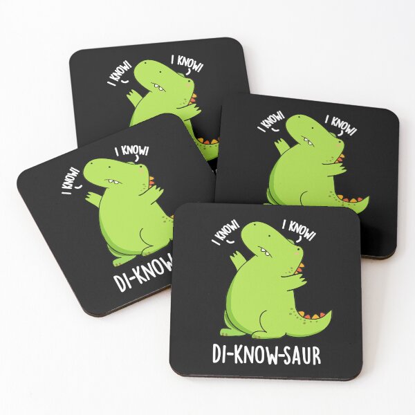 Item preview, Di-know-saur Funny Dinosaur Puns (Dark BG) designed and sold by punnybone.