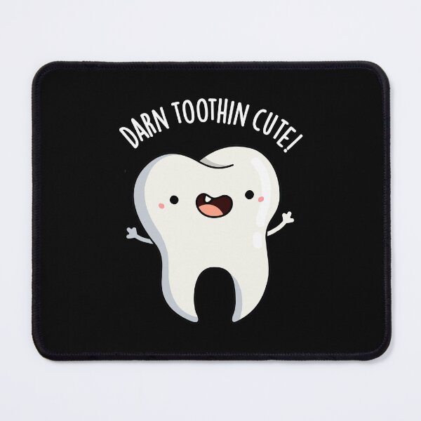 Item preview, Darn Tooth-in Cute Funny Tooth Puns (Dark BG) designed and sold by punnybone.