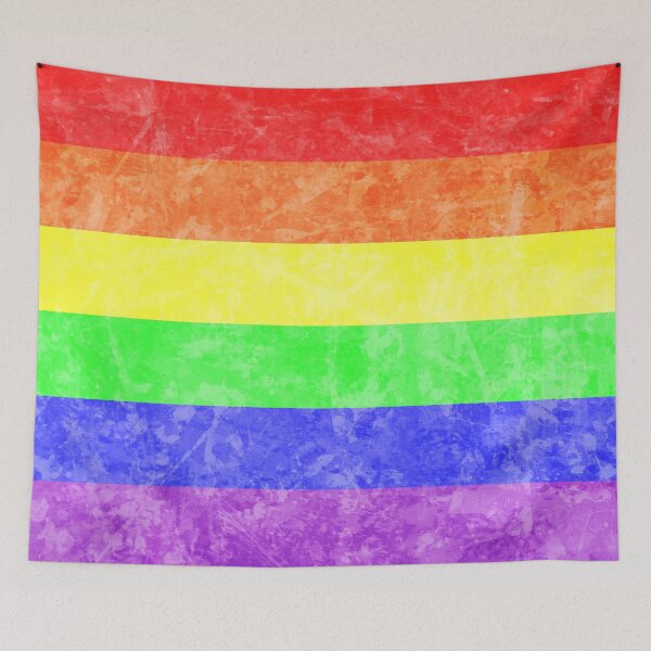 Item preview, Distressed Gay Pride Rainbow Flag designed and sold by williamcuccio.