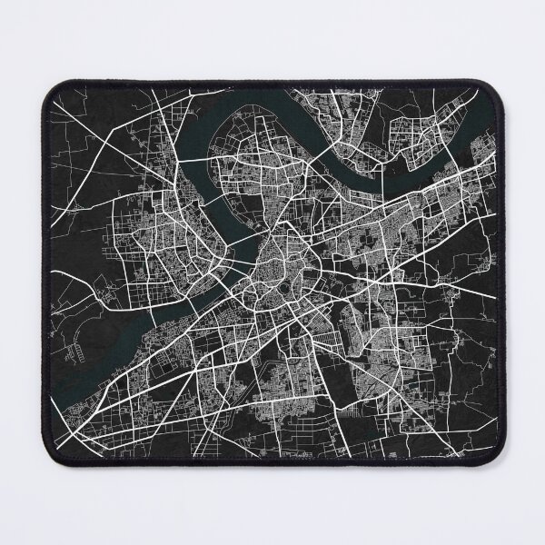 Item preview, Surat City Map of Gujarat, India - Dark designed and sold by deMAP.