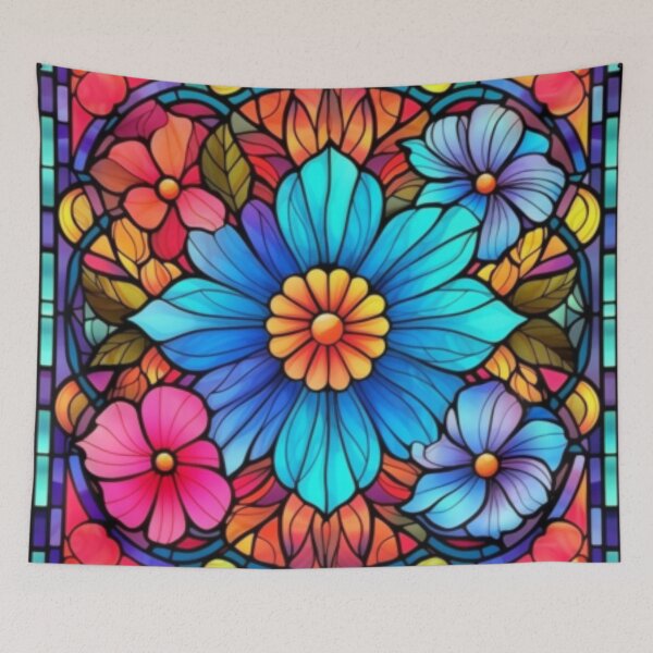 Item preview, Floral Symphony: A Harmonic Artistic Journey Through Stained Glass designed and sold by RetroRevivals.