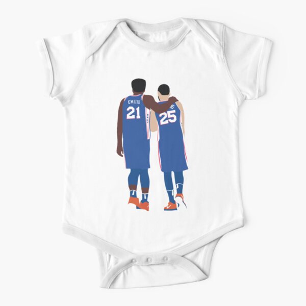 Ben Simmons and Joel Embiid Short Sleeve Baby One-Piece