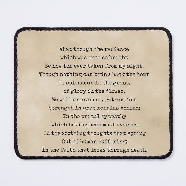 Item preview, Splendour In The Grass - William Wordsworth Poem - Literature - Typewriter Print 1 - Vintage designed and sold by Studio Grafiikka.