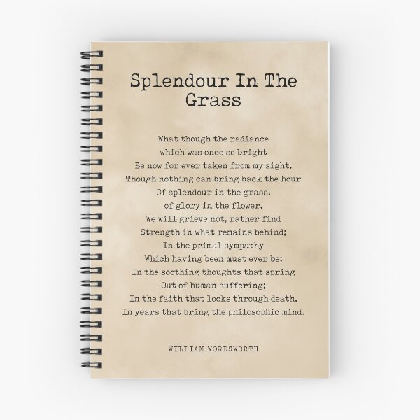 Item preview, Splendour In The Grass - William Wordsworth Poem - Literature - Typewriter Print 1 - Vintage designed and sold by Studio Grafiikka.