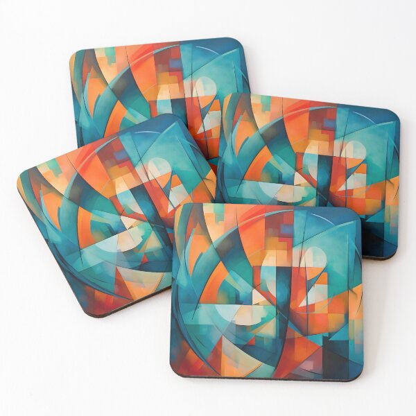 Item preview, Vibrant Strokes: An Abstract Composition that Fuses Geometric Shapes in a Play of Energy and Movement designed and sold by InsaneLEDP.