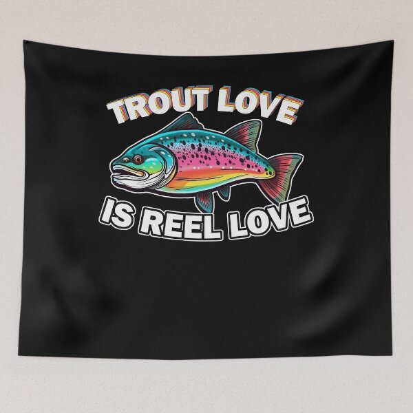 Item preview, Trout Love is Reel Love - Vintage-Inspired Fly Fishing Gear designed and sold by Cedinho.