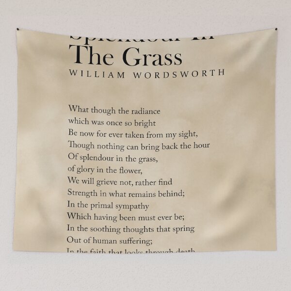 Item preview, Splendour In The Grass - William Wordsworth Poem - Literature - Typography Print 2 - Vintage designed and sold by Studio Grafiikka.