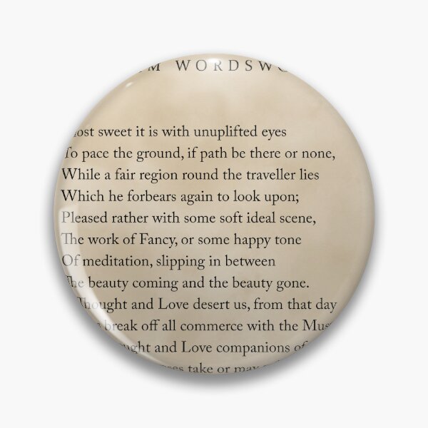 Item preview, Most Sweet It Is - William Wordsworth Poem - Literature - Typography Print 1 - Vintage designed and sold by Studio Grafiikka.