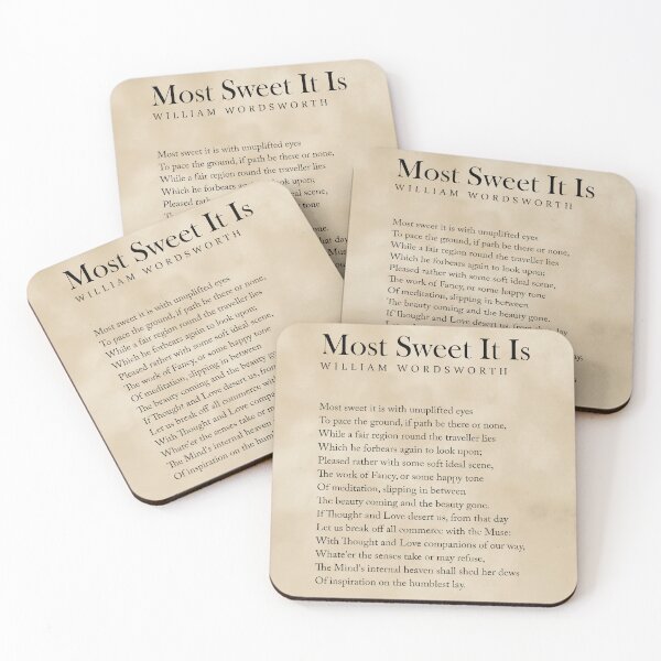 Item preview, Most Sweet It Is - William Wordsworth Poem - Literature - Typography Print 1 - Vintage designed and sold by Studio Grafiikka.