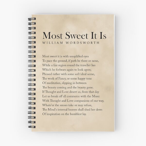Item preview, Most Sweet It Is - William Wordsworth Poem - Literature - Typography Print 1 - Vintage designed and sold by Studio Grafiikka.